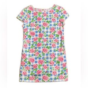 Vintage Lilly Pulitzer Vintage Patchwork & Roses Mini Dress, size 10